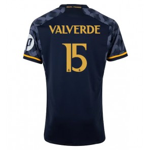 Real Madrid Federico Valverde #15 Gostujuci Dres 2023-24 Kratak Rukavima